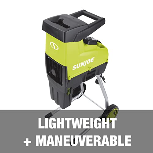 Sun Joe Electric Wood Chipper/Shredder, 15-Amp, 1.7-Inch Cutting Diameter, Green