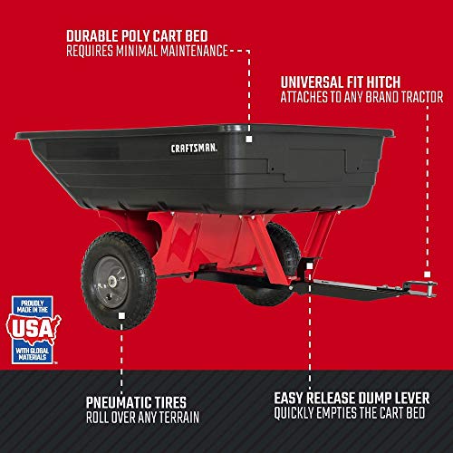 Craftsman 10-cu ft Poly Dump Cart, Red