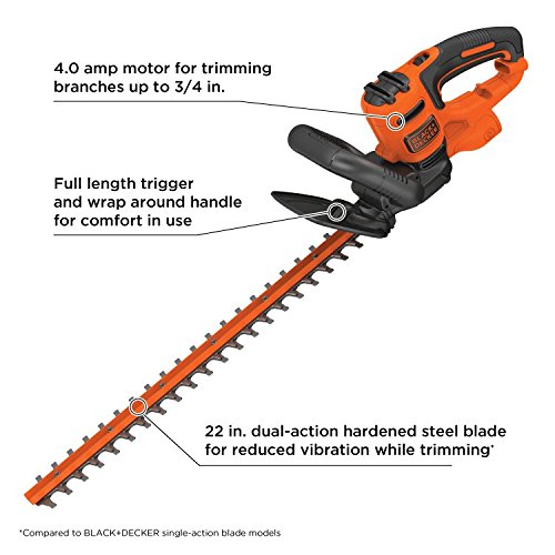 BLACK+DECKER 22-Inch Corded Hedge Trimmer