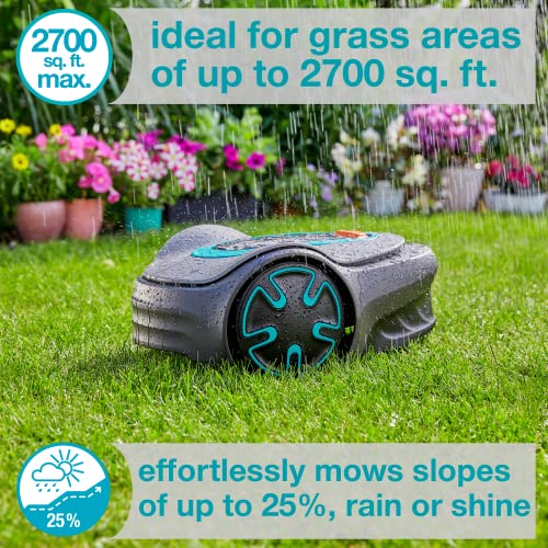 GARDENA SILENO Minimo Robotic Lawn Mower, Bluetooth enabled