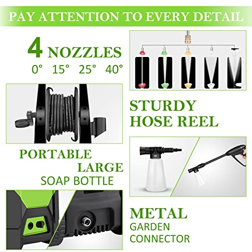 Suyncll Electric Pressure Washer | 1600W - 3.1GPM