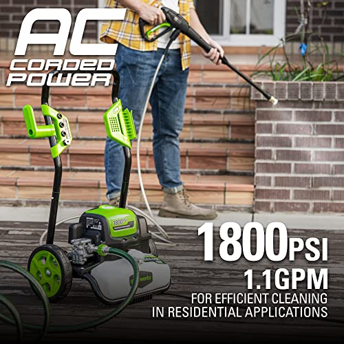 Greenworks 1800 PSI Pressure Washer - PWMA Certified