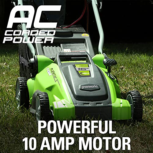 Greenworks Corded Mower, 16-inch Blade