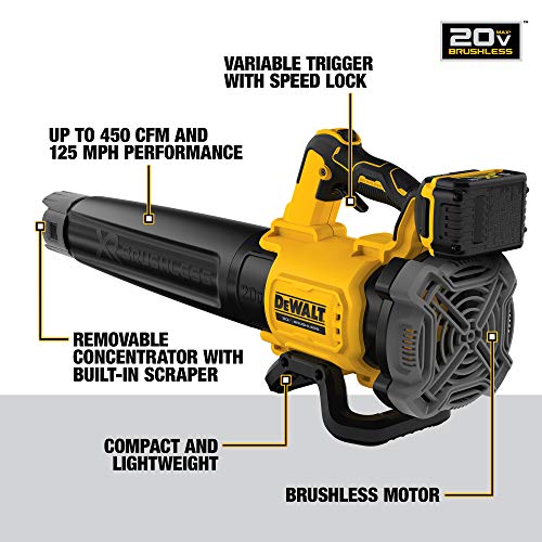 DEWALT 20V XR Leaf Blower, 125-MPH, 450-CFM