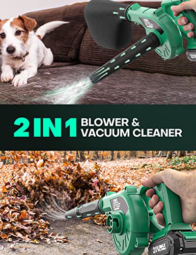KIMO Cordless 2-in-1 Leaf Blower & Vacuum