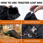 Upgraded Lawn Tractor Leaf Bag, 97.2"x54.3