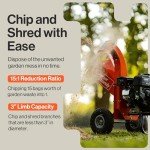 SuperHandy 7HP Mini Wood Chipper Shredder Mulcher