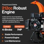 SuperHandy 7HP Mini Wood Chipper Shredder Mulcher