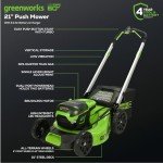 Greenworks 60V Cordless 21” Lawn Mower with LED
