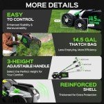 TIECTOWN 16-Inch Electric Dethatcher with Bag