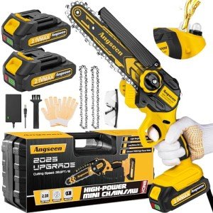 Angseen Mini Cordless Chainsaw 6-Inch 800W