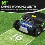 TIECTOWN 16-Inch Electric Dethatcher with Bag