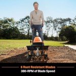 Electric Tiller by LawnMaster TE1016M - 10-Amp, 16-Inch