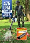 Wild Badger Cordless Leaf Blower - Powerful 26cc Engine
