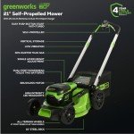 Greenworks 60V 21” Self-Propelled Cordless Mower