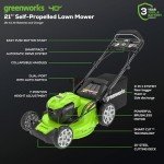 Greenworks 40V Self-Propelled 21" Cordless Lawn Mower