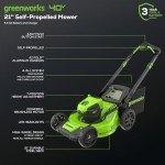Greenworks 40V Self-Propelled Brushless Lawn Mower