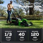 Greenworks 40V 20" Brushless Push Lawn Mower