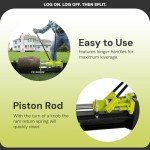 Sun Joe 10 Ton Hydraulic Log Splitter - Green