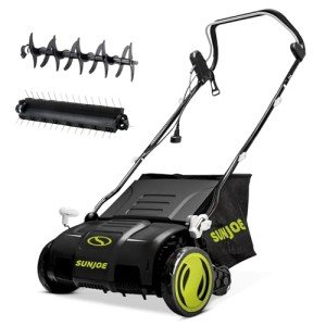 Sun Joe 15-Inch Electric Lawn Dethatcher & Scarifier