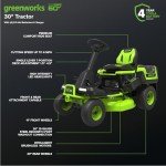 Greenworks 60V 30" Lawn Tractor with Charger