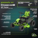 Greenworks 80V 42" Electric Riding Lawn Mower