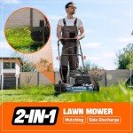 SENIX 20-Inch Gas Lawn Mower with 125cc Engine