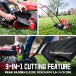 PowerSmart 18-Inch Gas Lawn Mower with 3-in-1 Feature