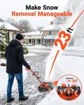 VOLTASK Cordless 48V Snow Shovel with Wheels