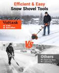 VOLTASK Cordless 48V Snow Shovel with Wheels