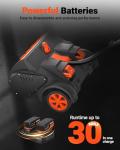 VOLTASK Cordless 48V Snow Shovel with Wheels