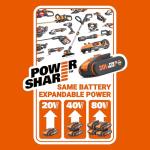WORX Nitro 40V Cordless Electric Snow Shovel