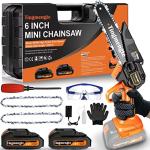 6-Inch Cordless Mini Chainsaw for Outdoor Cutting