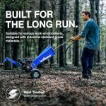 Landworks Gas Powered Wood Chipper Shredder Mulcher