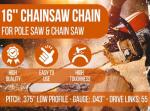 16" Chainsaw Chain for Stihl MS170/MS180