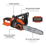 BLACK+DECKER 20V MAX Cordless Chainsaw Kit, 10 inch