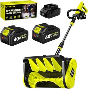 Litekon 40V Cordless Snow Shovel with Batteries