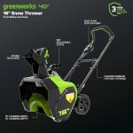 Greenworks 40V 16" Cordless Snow Blower with Battery