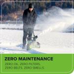 Greenworks 40V 16" Cordless Snow Blower with Battery