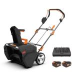 Worx 40V 20" Cordless Snow Blower with Batteries