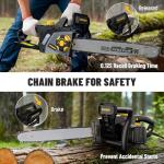 DCS08A Corded 15-Amp Electric Chainsaw with 2 Chains