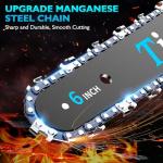 Tietoc Mini Chainsaw, 6-Inch Cordless Electric Trimmer