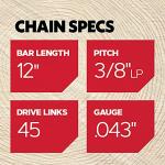 Oregon R45 Chainsaw Chain for 12-Inch Bar