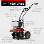 Earthquake 31635 Mini Tiller Cultivator with 33cc Viper Engine