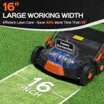 TIECTOWN 16-Inch Electric Dethatcher and Scarifier
