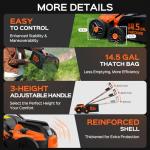 TIECTOWN 16-Inch Electric Dethatcher and Scarifier