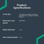 12 Amp Electric Corded Lawn Edger with Adjustable Height