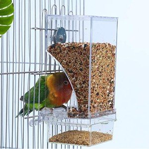 Automatic No Mess Bird Cage Feeder for Parrots
