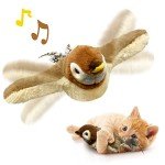 KreizyGo Interactive Chirping Catnip Bird Toy