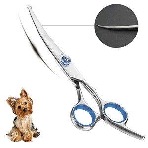 Lightweight Curved Grooming Scissors for Dogs & Cats